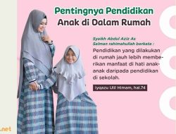 Pentingnya Pendidikan Anak di Dalam Rumah